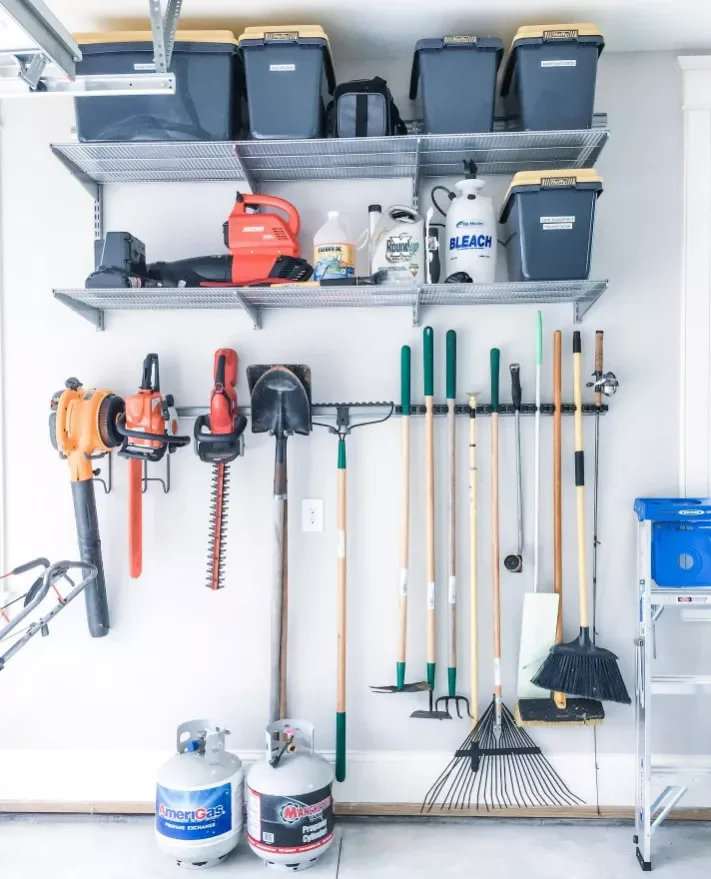 19 Creative Garage Wall Transformations That Will Amaze You Tool Rack and Shelves