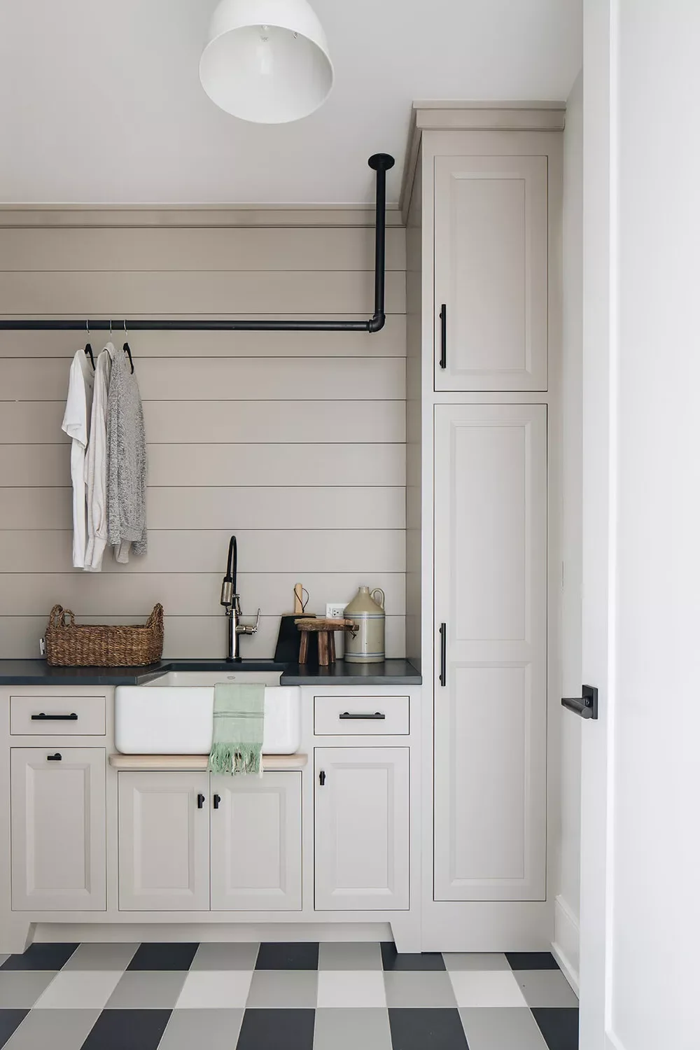 57 Creative Laundry Room Ideas That'll Make You Actually Enjoy Doing Chores Trade White Paint for Taupe