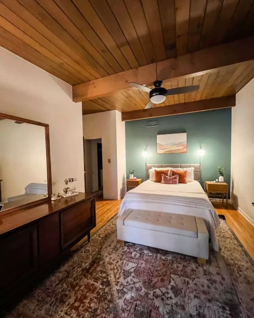 23 Stunning Wood Ceiling Ideas That'll Transform Every Room in Your Home 5 Transform Your Narrow Bedroom with Wood Character