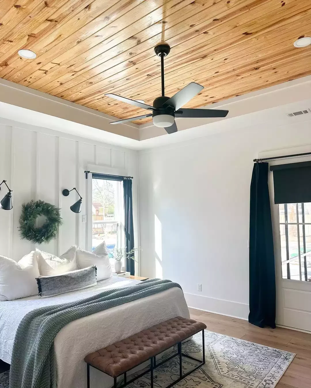 23 Stunning Wood Ceiling Ideas That'll Transform Every Room in Your Home 16 Transform a Boring Ceiling With a Pop of Wood