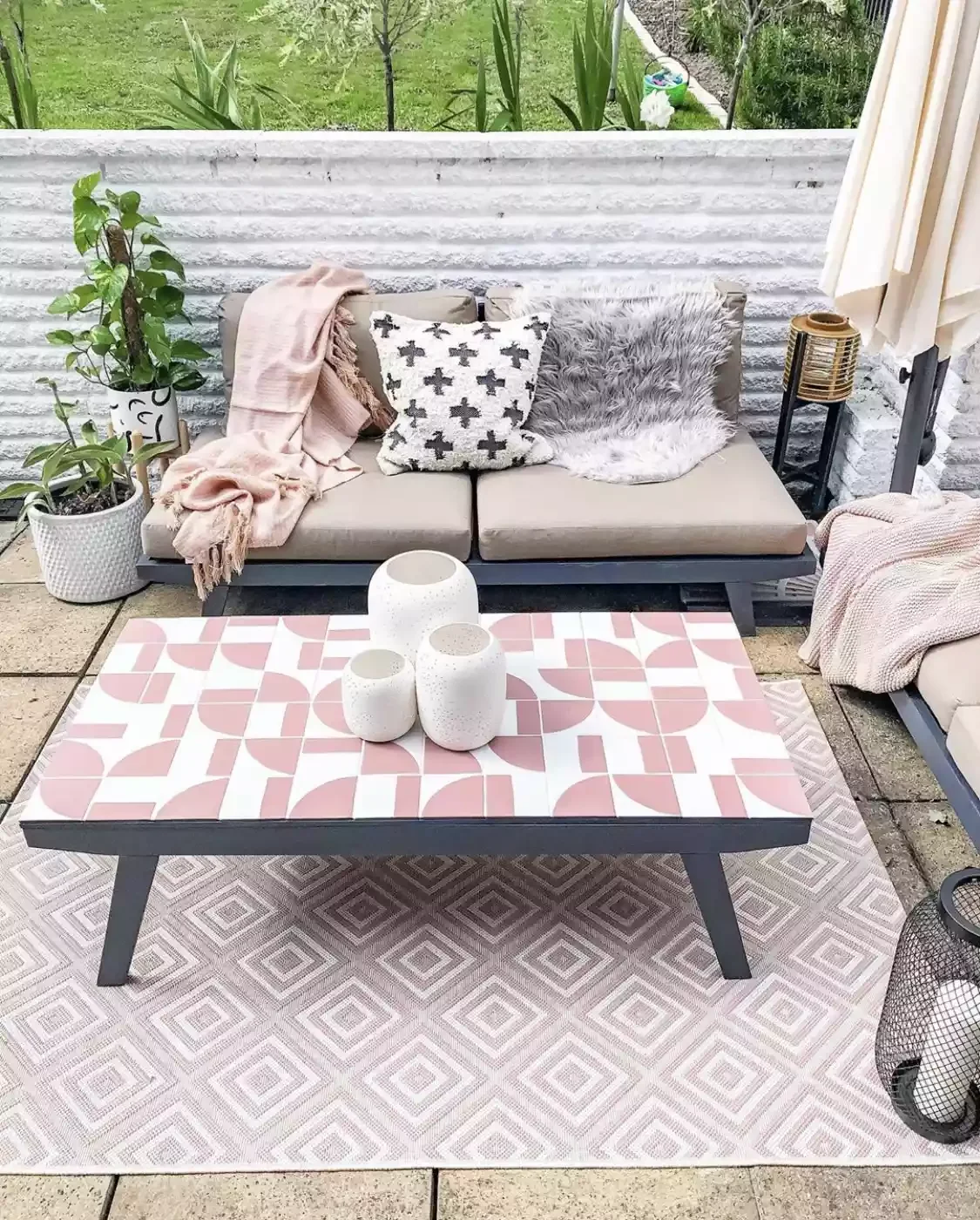 40 Budget-Friendly DIY Backyard Projects to Create Your Dream Outdoor Space Transform the Coffee Table Top With Funky Tile