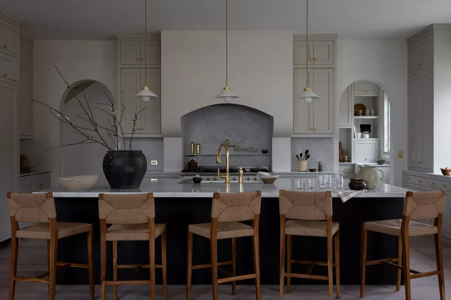 42 Gray Kitchen Ideas That Prove This Neutral Never Goes Out of Style Transitional Gray Kitchen