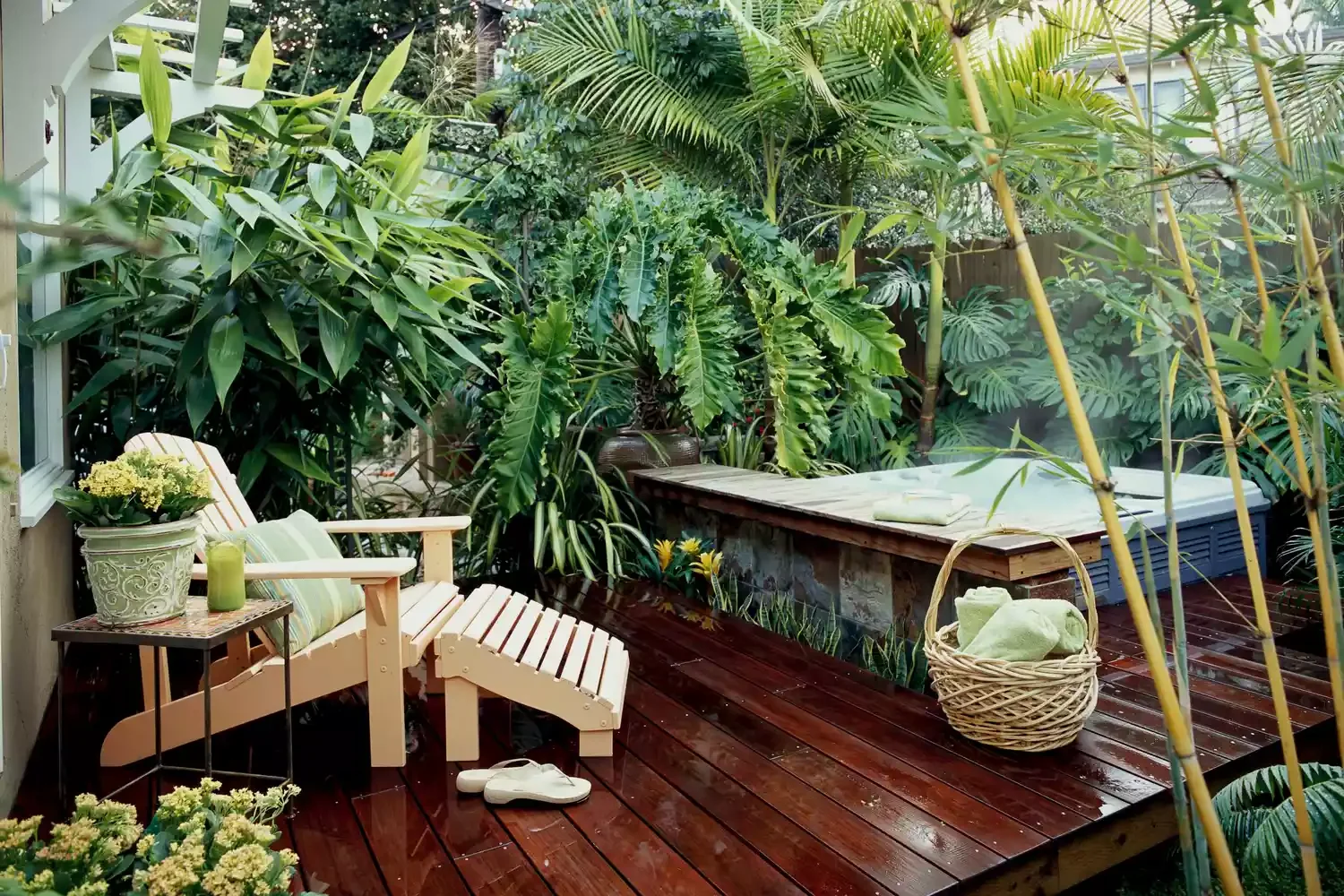 30 Stunning Hot Tub Deck Designs to Create Your Dream Backyard Retreat 3 Tropical Paradise Hot Tub Deck