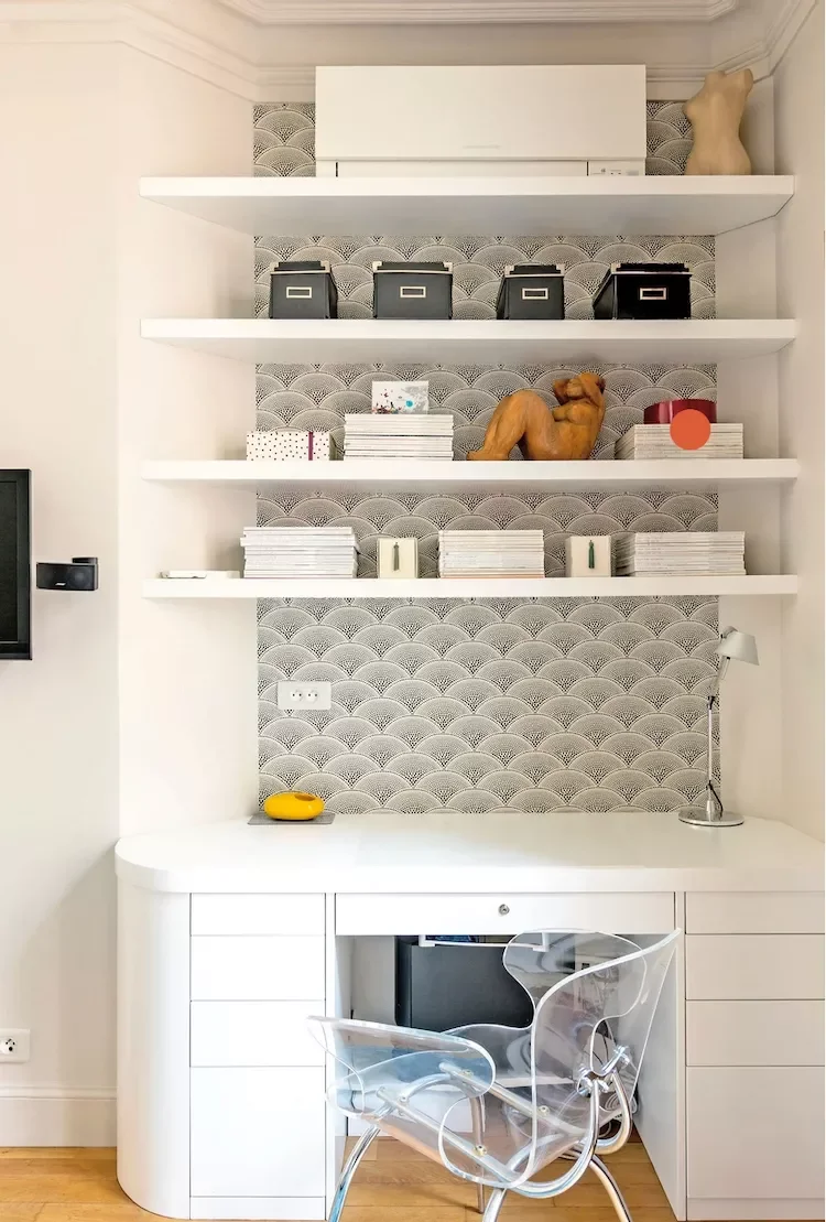 67 Stylish Modern Home Office Ideas That Make Working From Home a Joy Try Accent Wallpaper