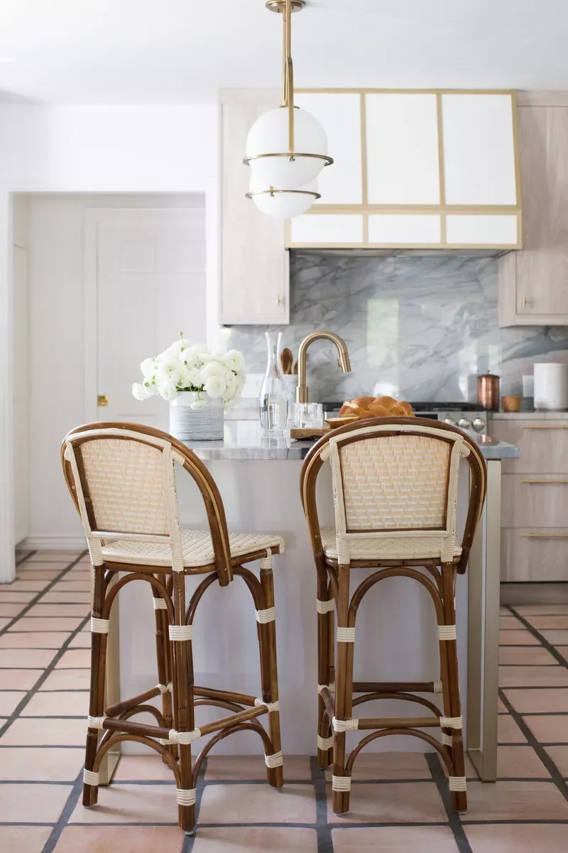 31 Timeless French Country Kitchen Ideas That Blend Rustic Charm with Elegant Style 16 Try Bistro Bar Stools