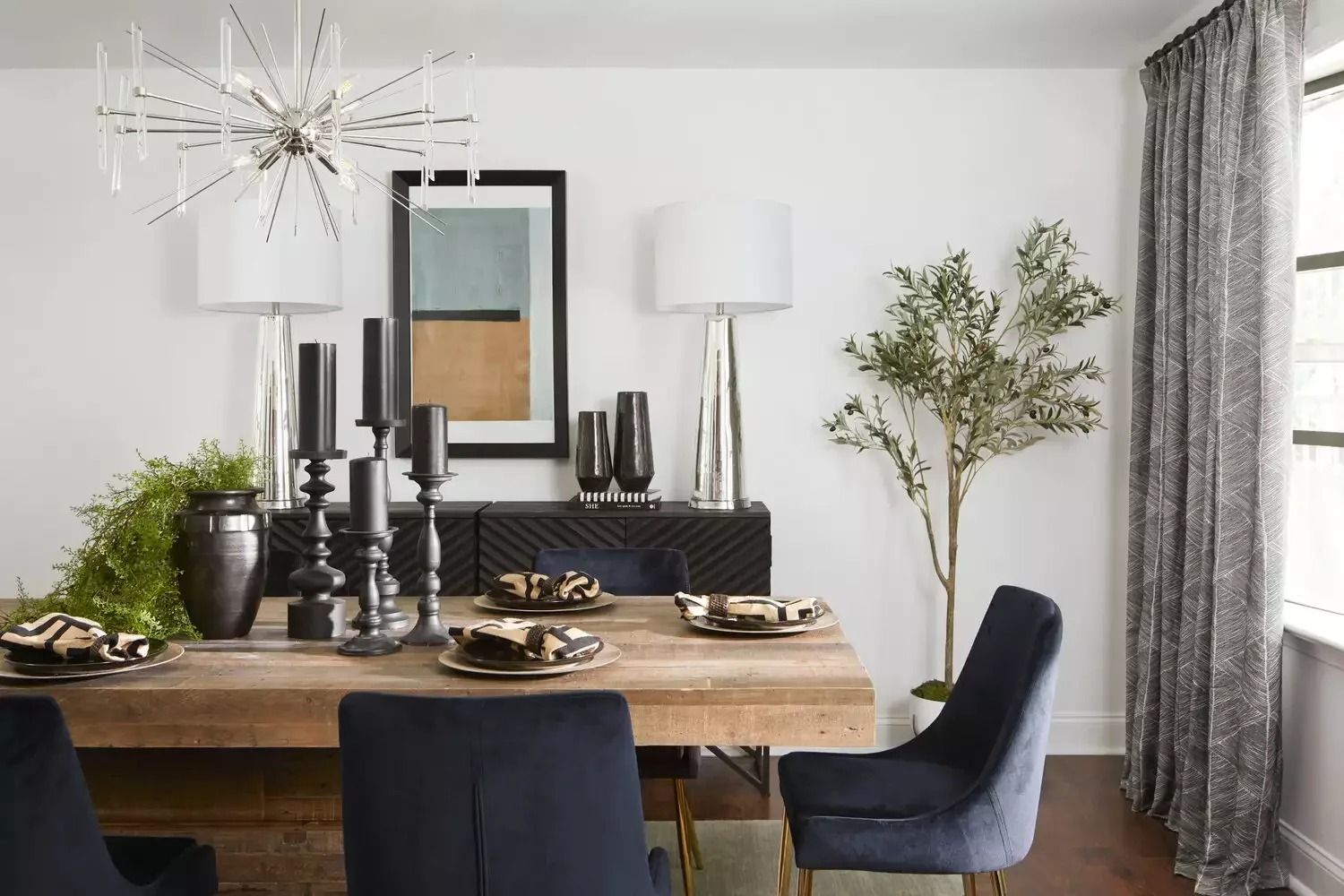 34 Stunning Dining Table Styling Ideas for Every Day of the Year 11 Try Black Pillar Candles