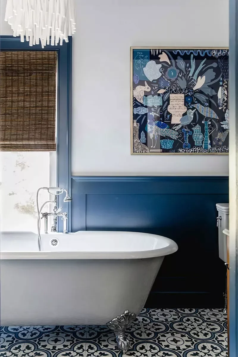 47 Beautiful Blue Room Inspirations to Transform Your Home 5 Try Blue Wainscoting