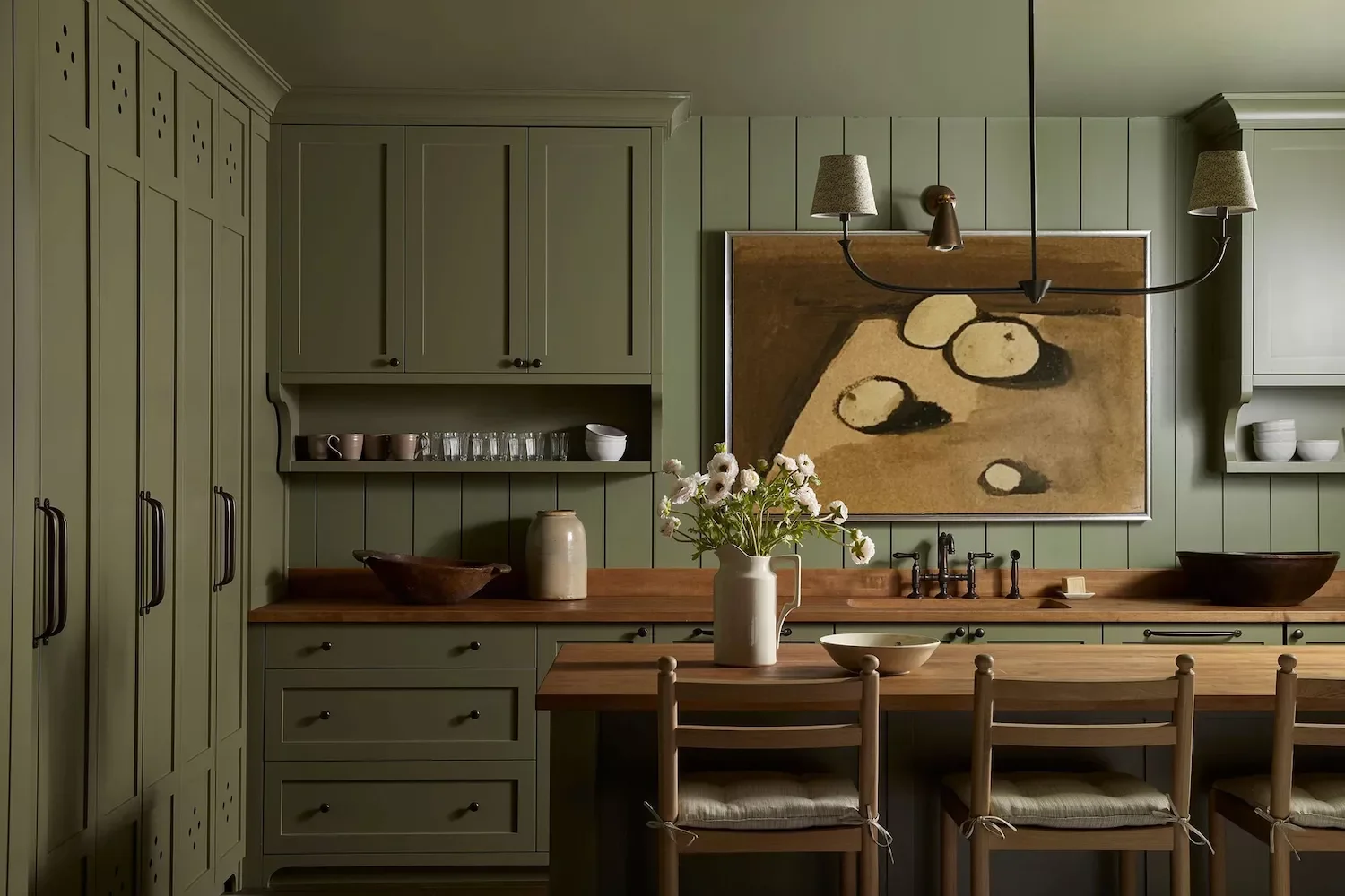 19 Gorgeous Olive Green Kitchen Cabinet Designs That Elevate Your Kitchen Try Color Drenching
