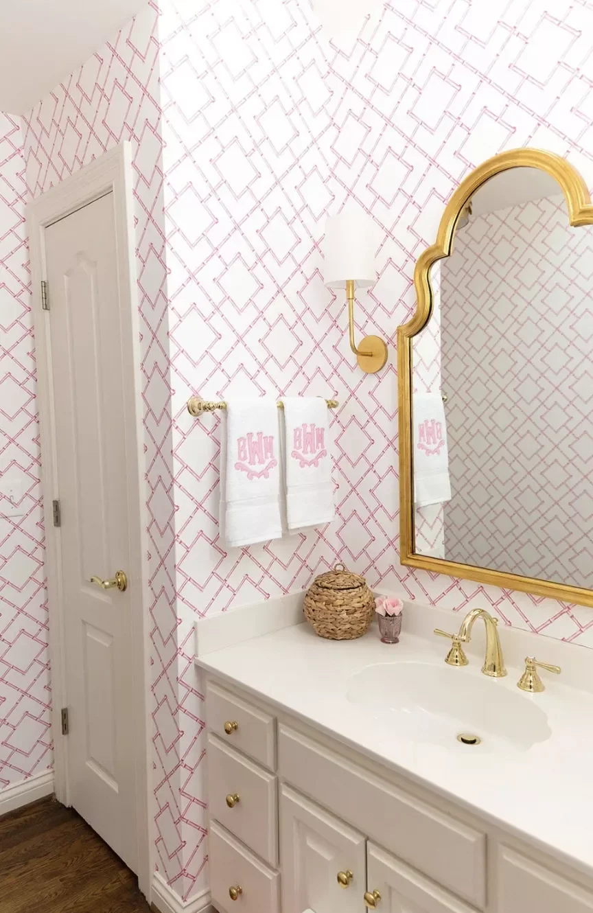 40 Stunning Pink Bathroom Ideas That Balance Playfulness with Elegance 12 Try Grandmillennial Style
