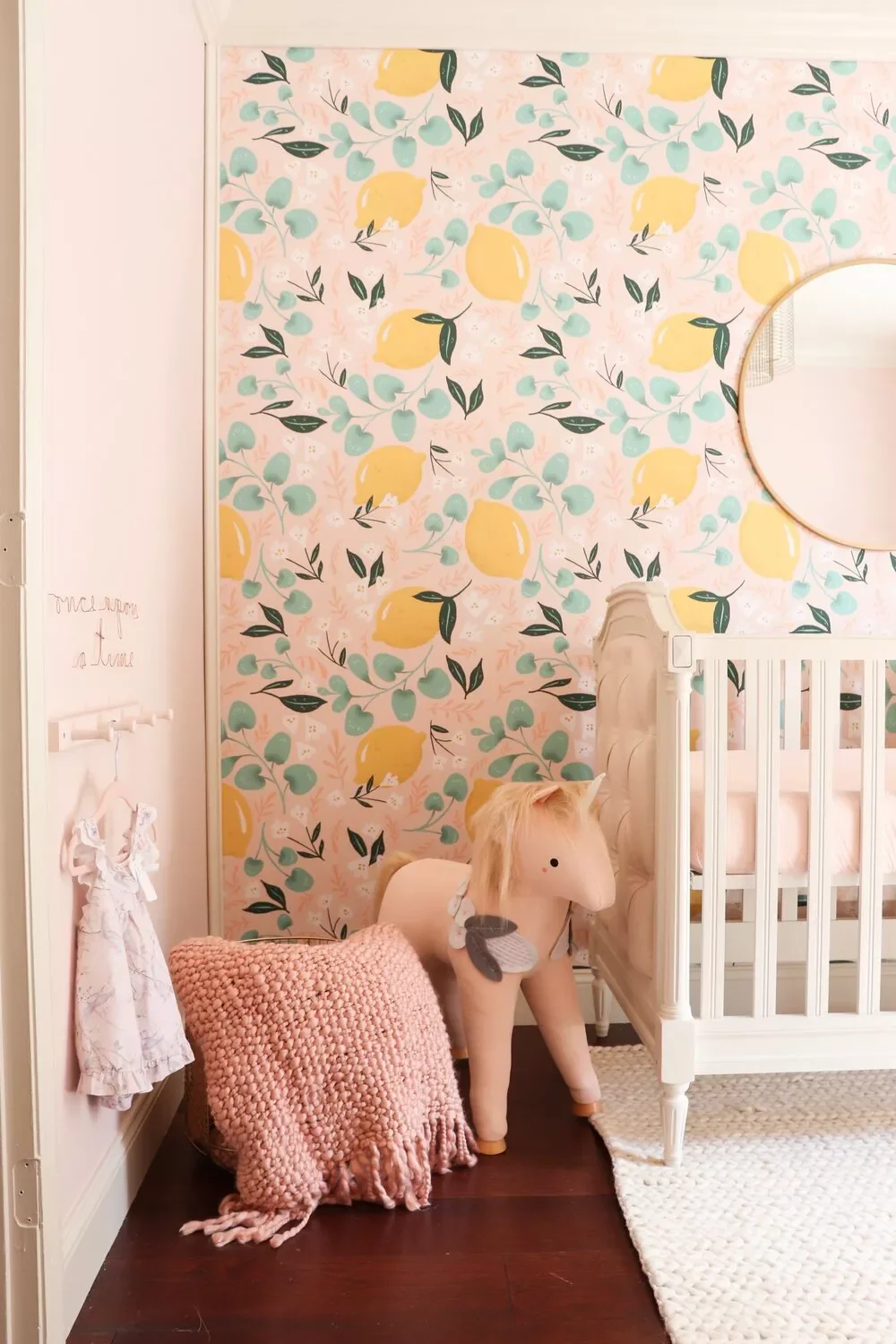19 Creative Nursery Accent Wall Ideas to Transform Your Baby's Room 4 Try Hand-Painted Wallpaper
