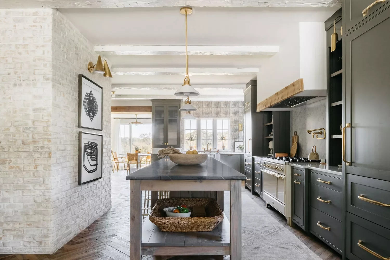 31 Timeless French Country Kitchen Ideas That Blend Rustic Charm with Elegant Style 4 Try Herringbone Wood Floors