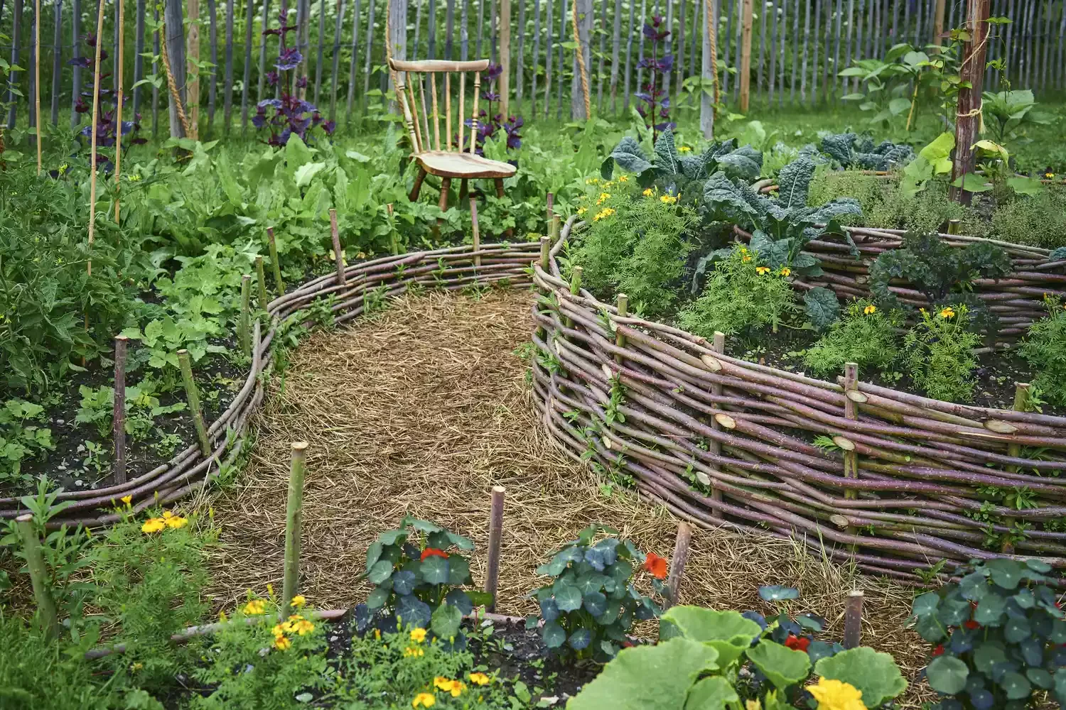 26 Vegetables Garden Ideas That Keep Your Home Stocked with Year-Round Try Low, Curved Fencing