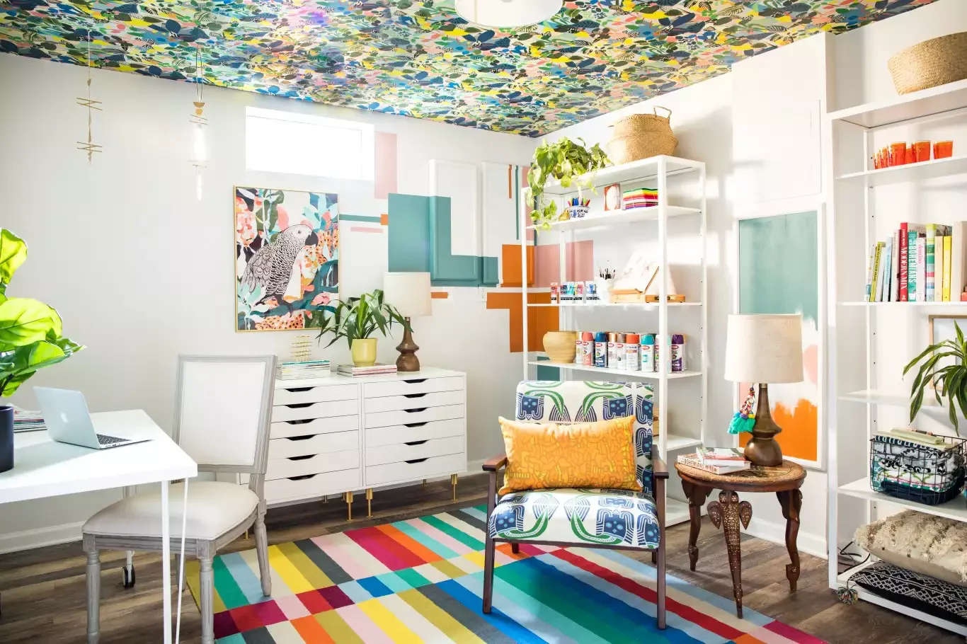 45 Creative Home Office Decorating Ideas That Transform Your Workspace Try Removable Wallpaper