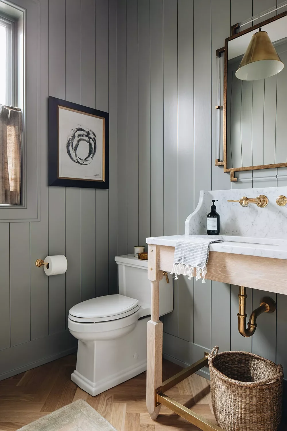 43 Stunning Powder Room Design Ideas to Transform Your Half Bath 35 Try Vertical Shiplap