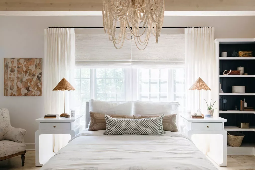 24 Cozy Bedroom Lighting Ideas You'll Absolutely Love Try a Beaded Chandelier