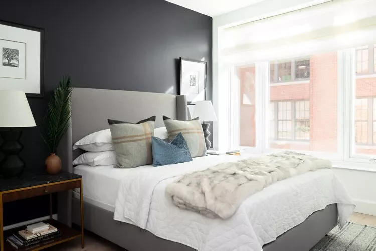 25 Bedroom Accent Wall Ideas That Completely Transform Try a Black Accent Wall