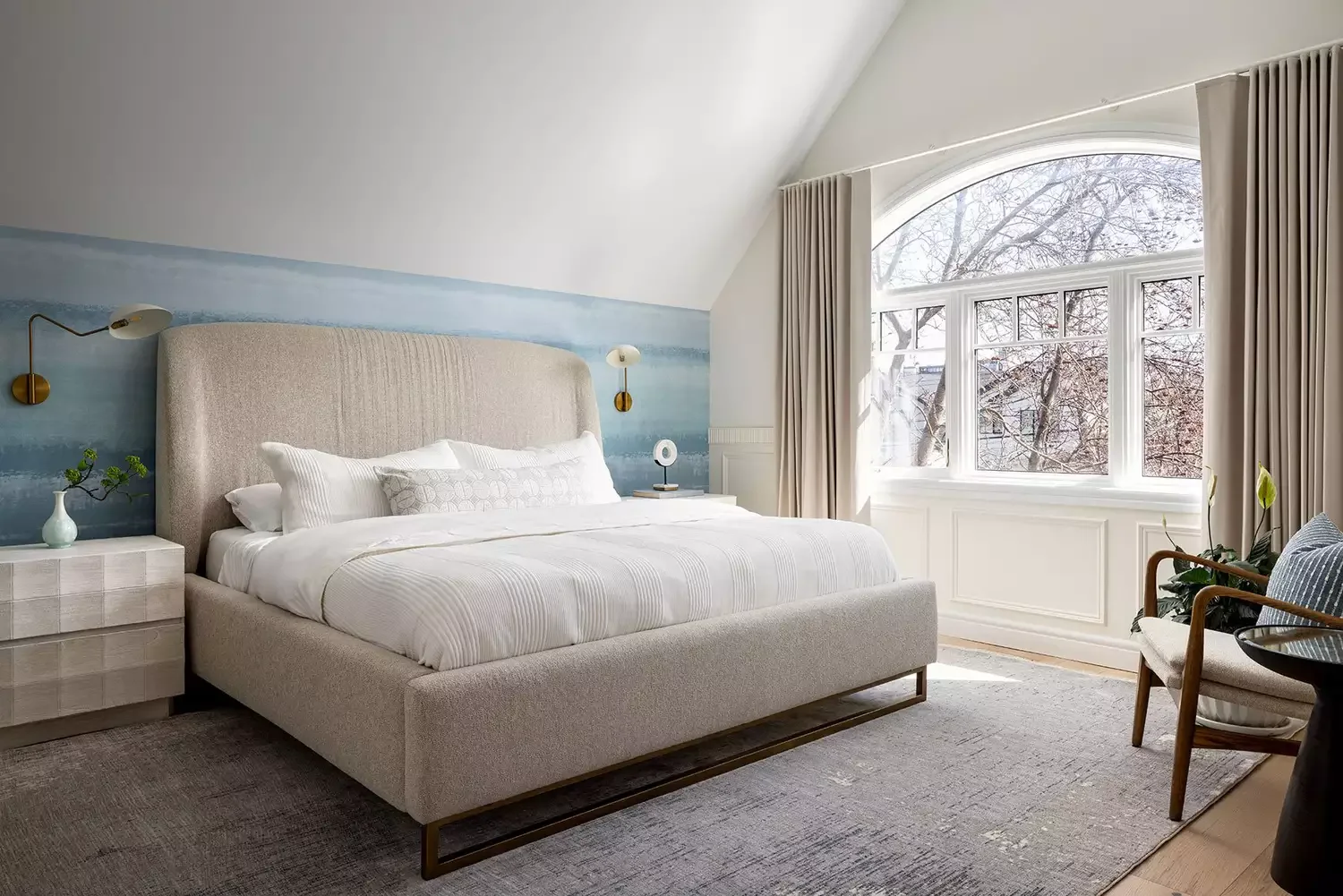 55 Stunning Blue Bedroom Ideas to Transform Your Space Into a Peaceful Haven 46 Try a Blue Accent Wall
