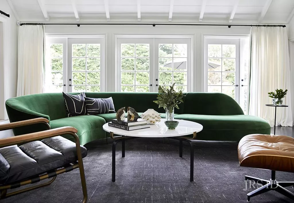 40 Stunning Minimalist Living Room Ideas That Showcase Effortless Style 17 Try a Bold Color Accent