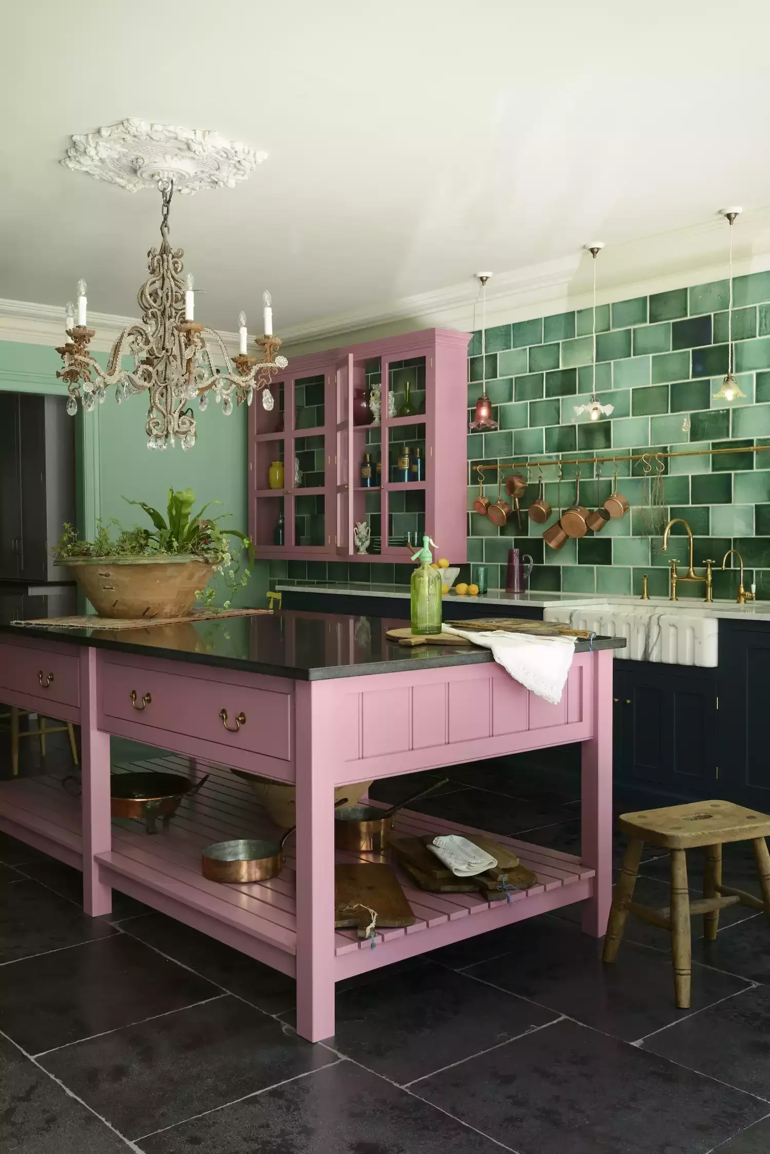 36 Eclectic Kitchen Ideas That Create Character Yet Stay Timeless Try a Bold Color Pairing