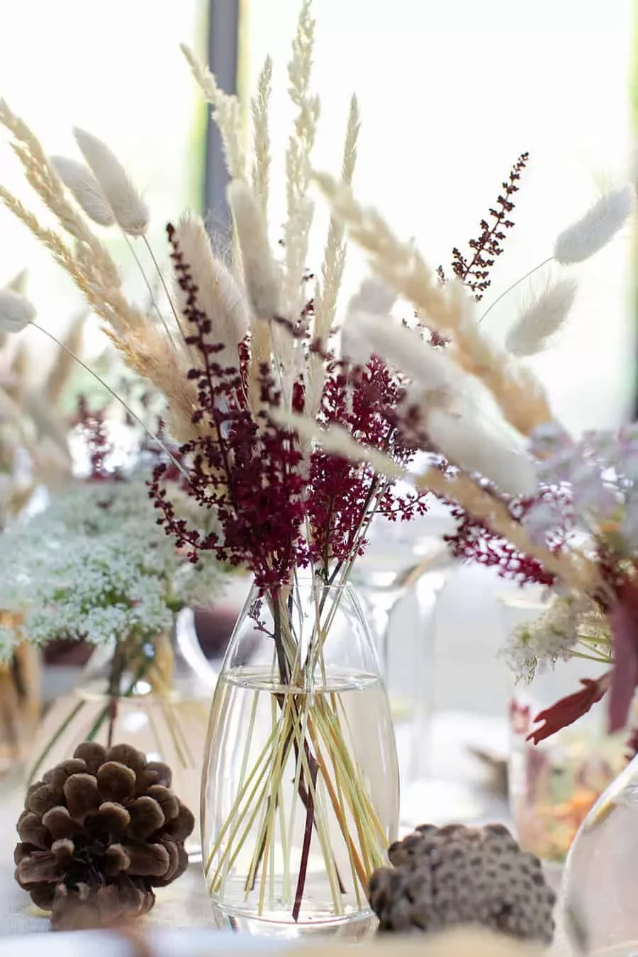 78 Beautiful Fall Table Decorating Ideas to Transform Your Seasonal Celebrations 6 Try a Bud Vase Centerpiece