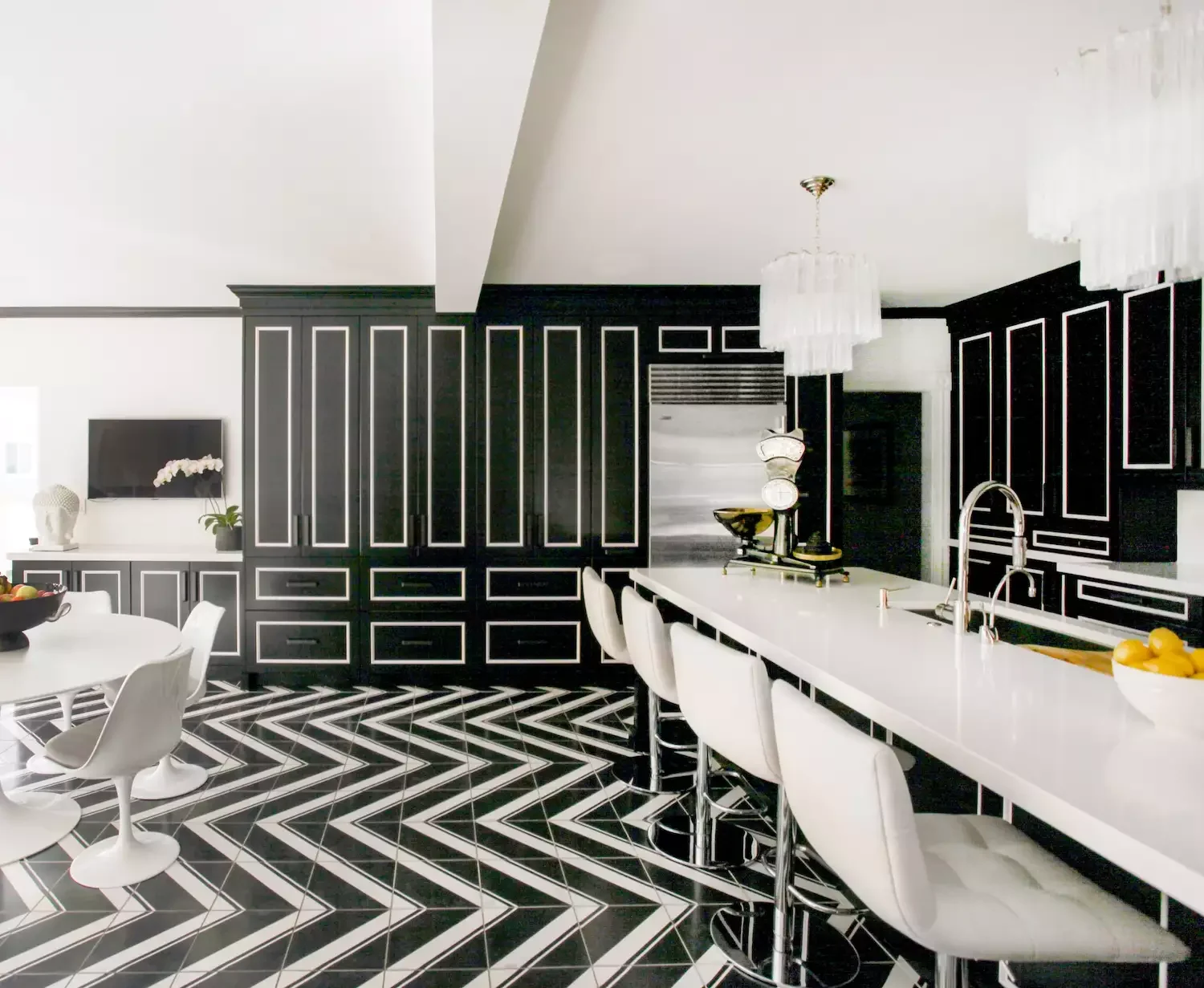 40 Stunning Kitchen Floor Tile Ideas That Will Transform Your Space 3 Try a Chevron Pattern