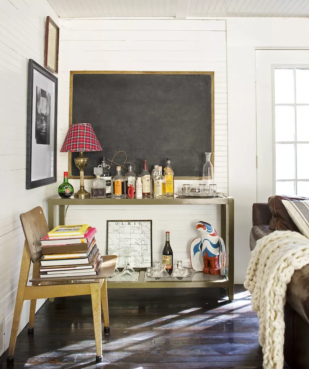 26 Budget-Friendly Home Bar Ideas That Look Expensive 15 Try a Console Table