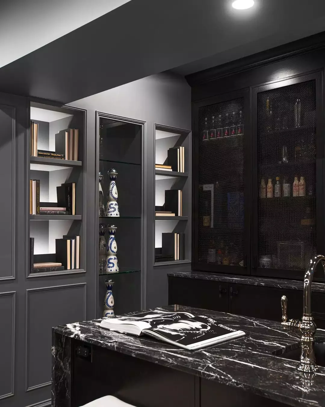24 Creative Basement Wall Ideas That Will Transform Your Lower Level 11 Try a Deep Black