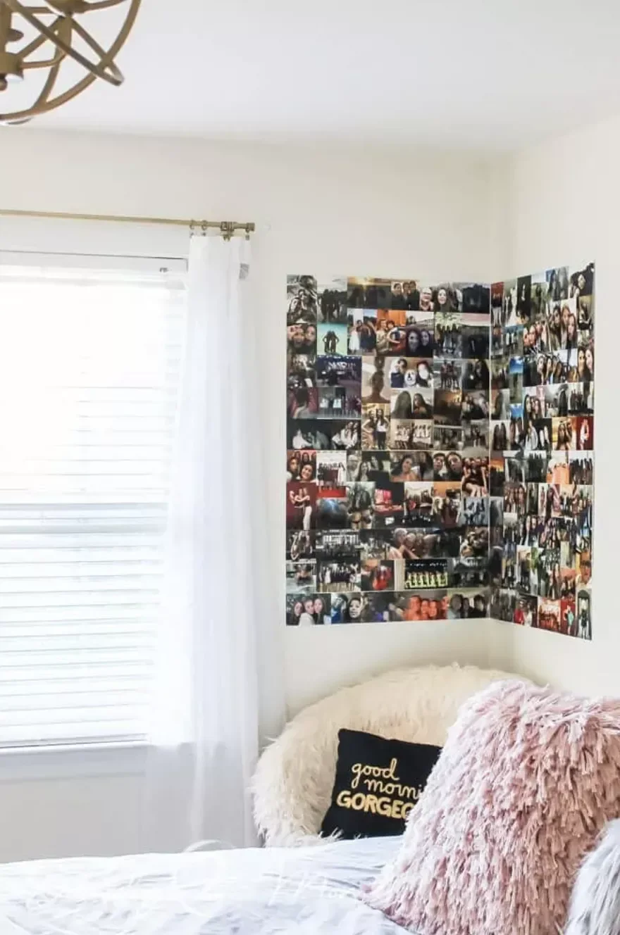 31 Creative Photo Wall Ideas to Transform Your Home 7 Try a Dorm Room Collage