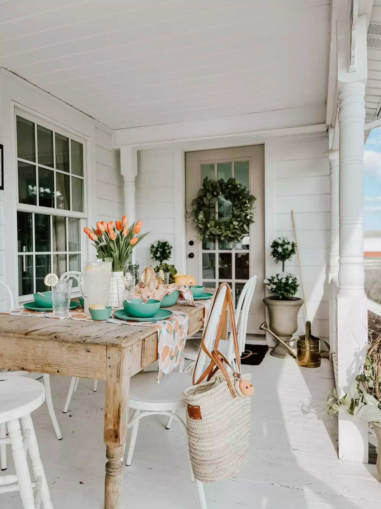 35 Stunning Front Porch Ideas That'll Transform Your Outdoor Welcome Try a Farmhouse Table