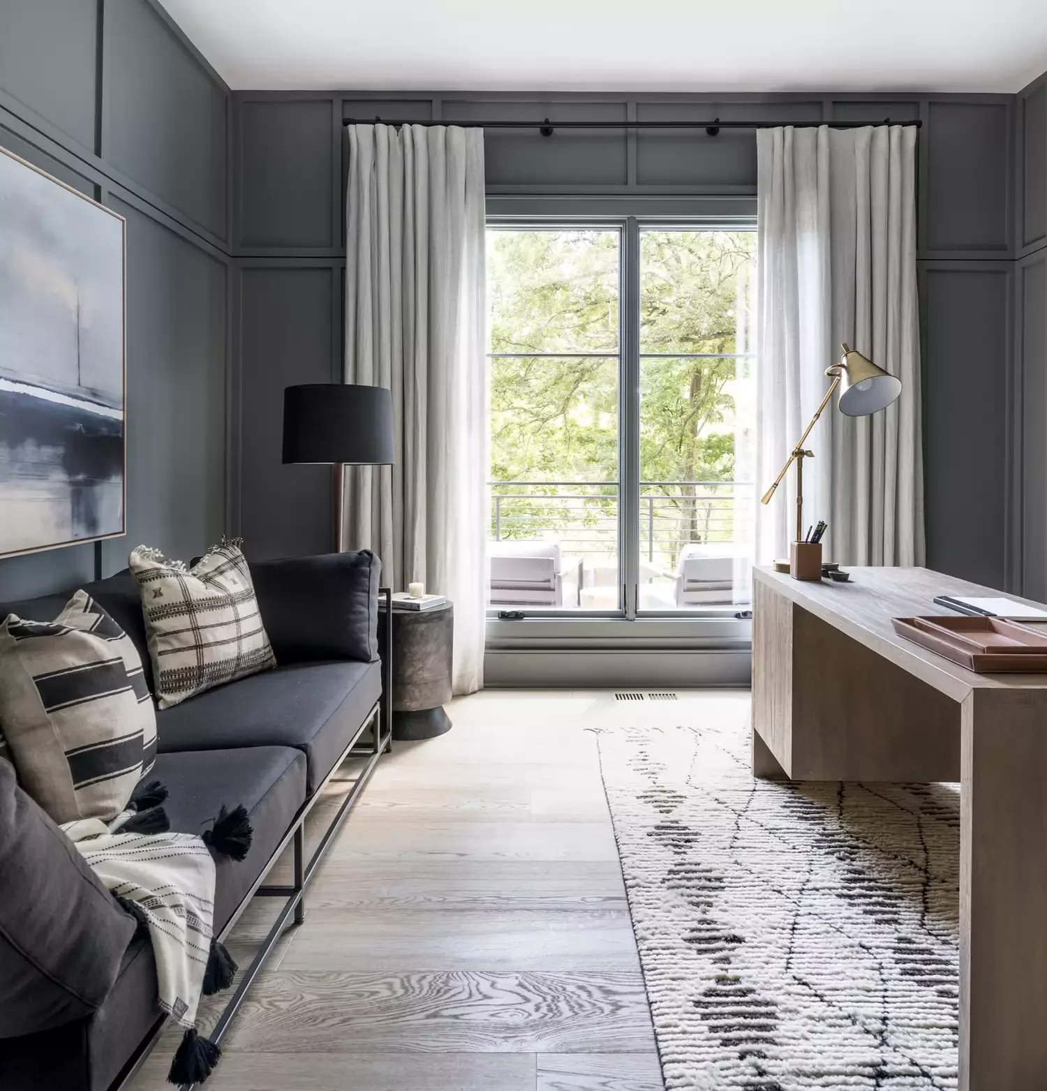 67 Stylish Modern Home Office Ideas That Make Working From Home a Joy Try a Gray Palette