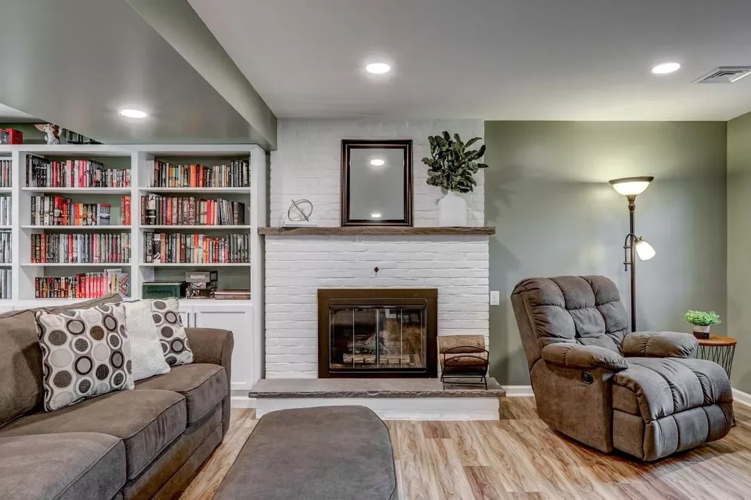 24 Creative Basement Wall Ideas That Will Transform Your Lower Level 22 Try a Green Accent Wall