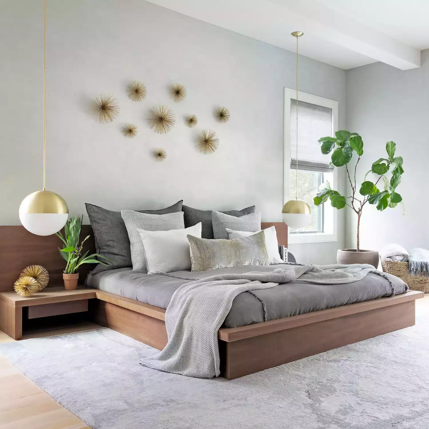 32 Stunning Gray and White Bedroom Ideas for a Classic Look That Never Goes Out of Style 14 Try a MCM Mix