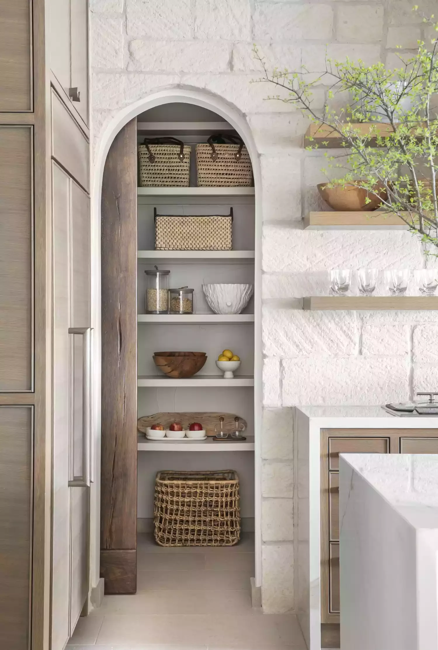 96 Kitchen Design Ideas to Transform Your Space on Any Budget 39 Try a Pocket Pantry Door