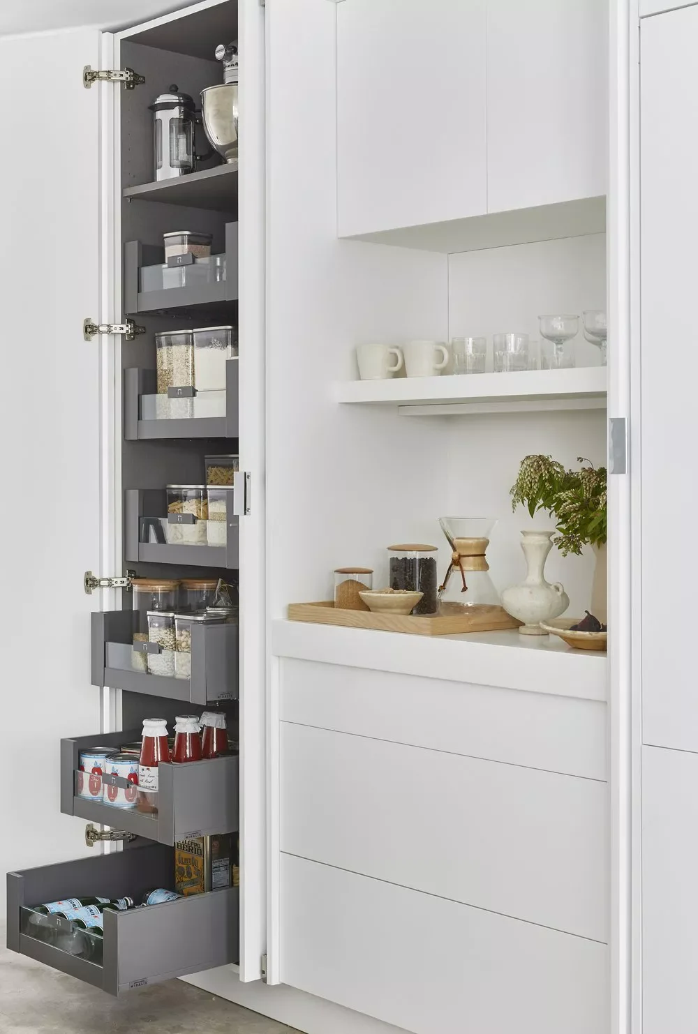 60 Smart Kitchen Cabinet Organization Ideas That Will Transform Your Space Try a Pull-Out Pantry