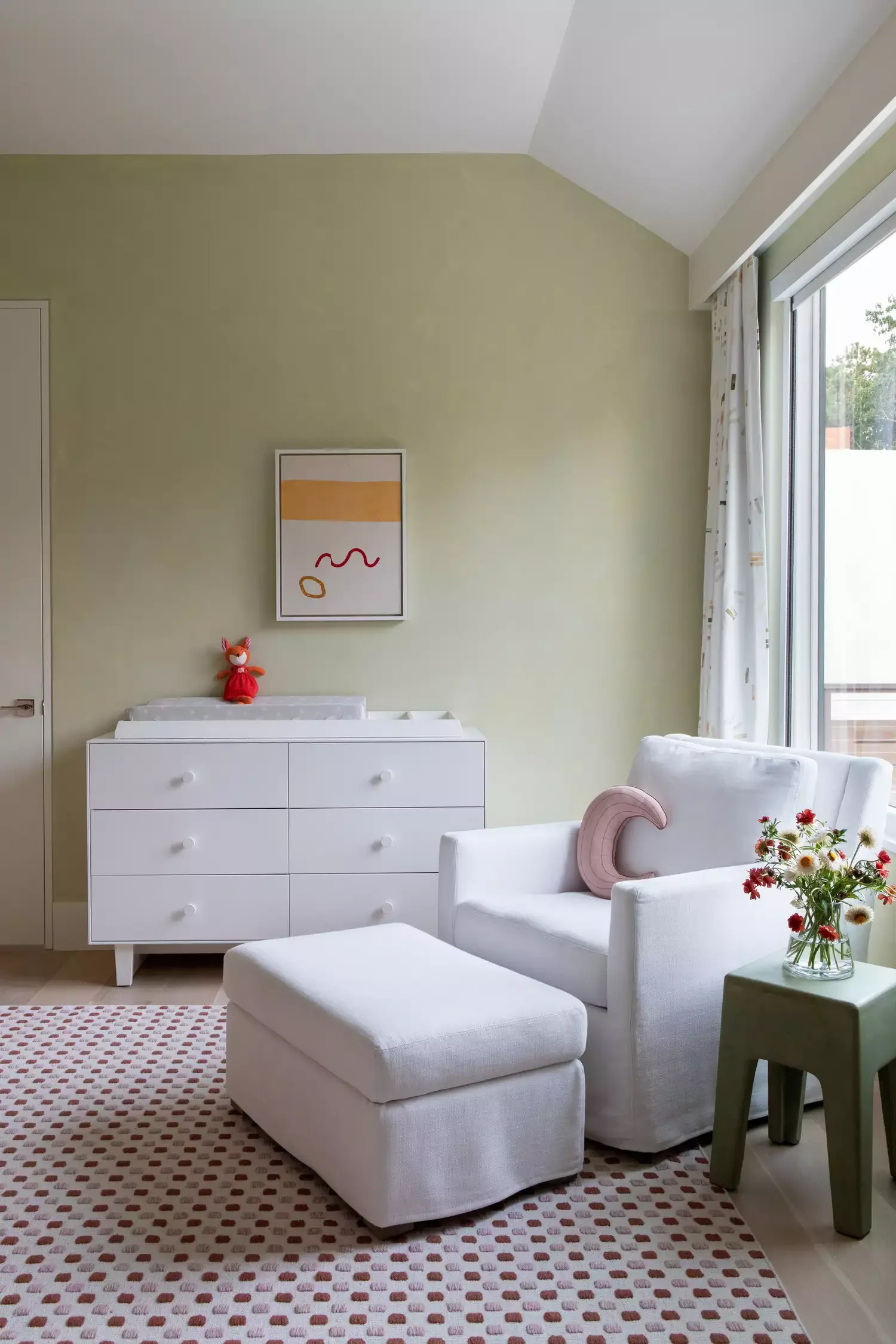 27 Beautiful Sage Green Nursery Ideas to Create Your Baby's Peaceful Haven 22 Try a Sage Accent Table