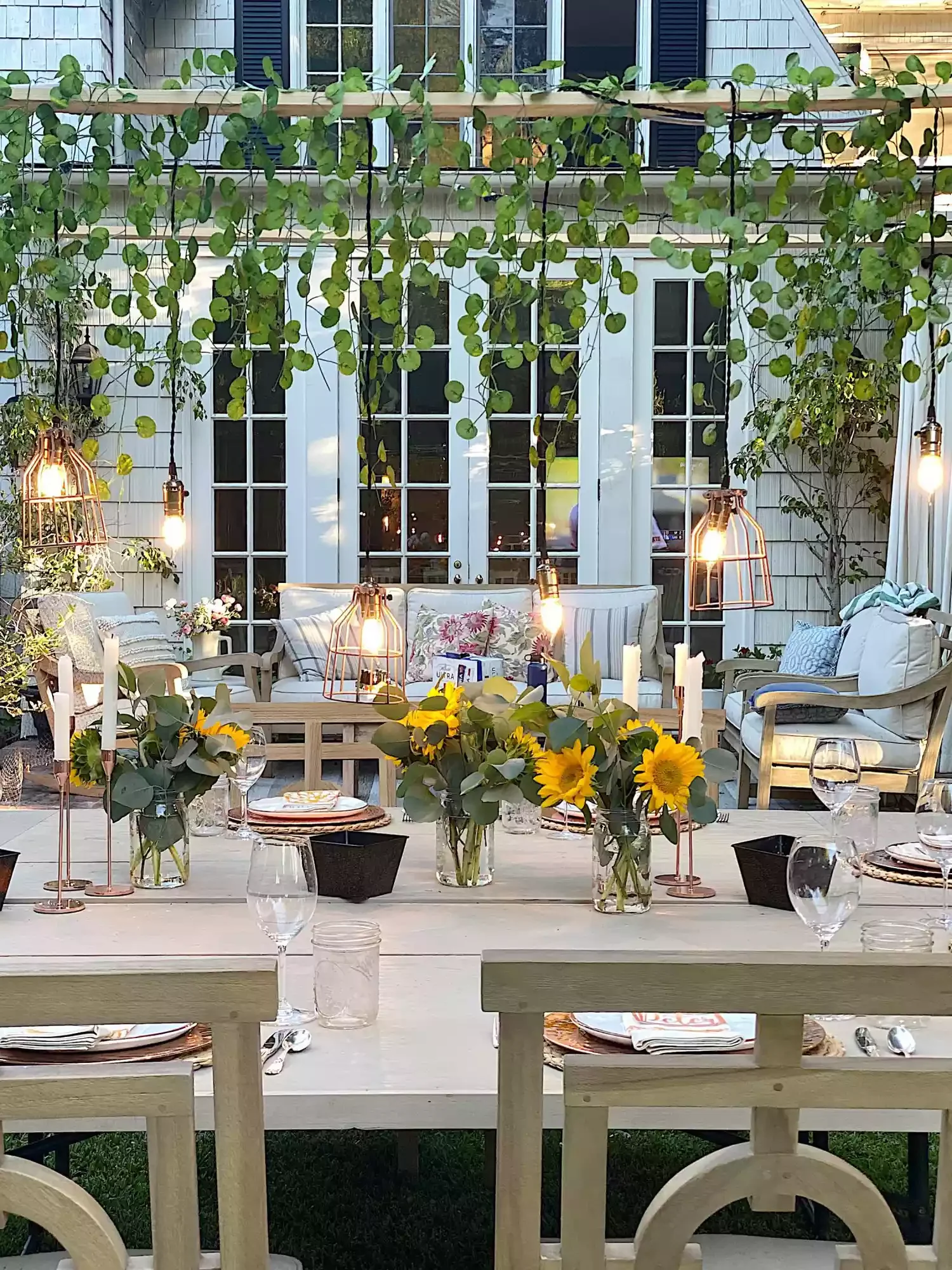 43 Budget-Friendly Backyard Makeover Ideas That Look Expensive 31 Try a Simple Wood Table Topper
