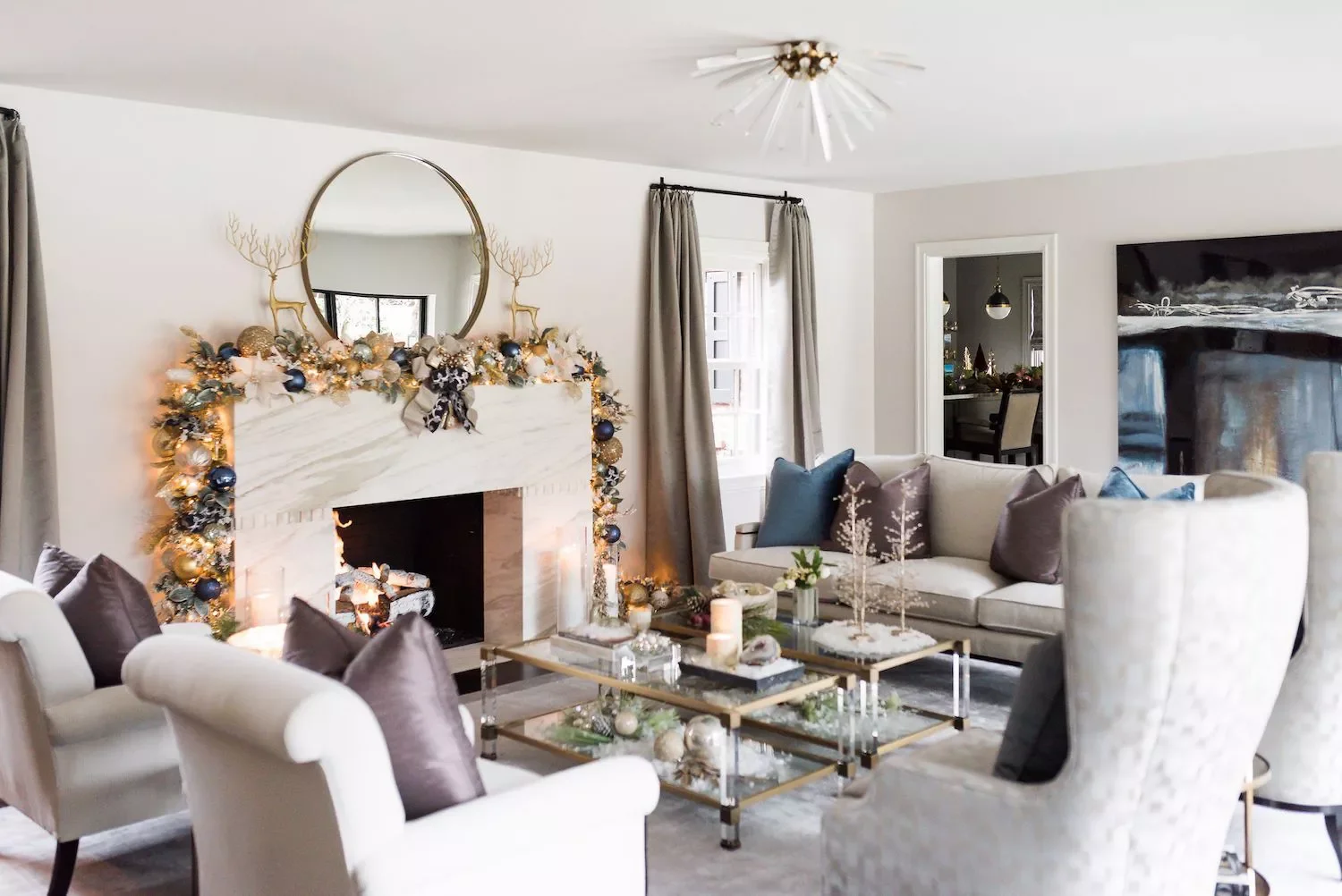 50 Christmas Decorating Ideas That Create a Designer Wonderland Try a Statement Garland
