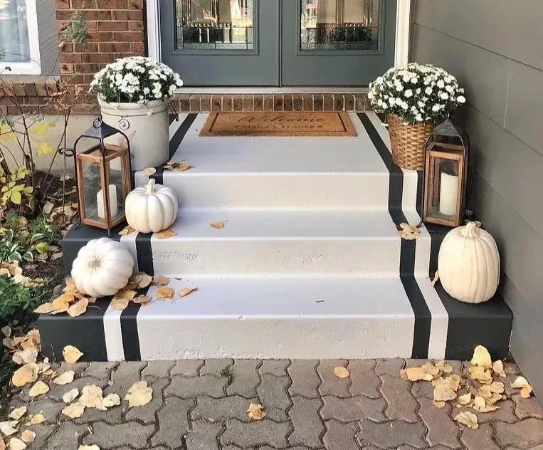 30 Stunning Front Step Ideas That Will Transform Your Home's Curb Appeal 27 Try a Striped Look