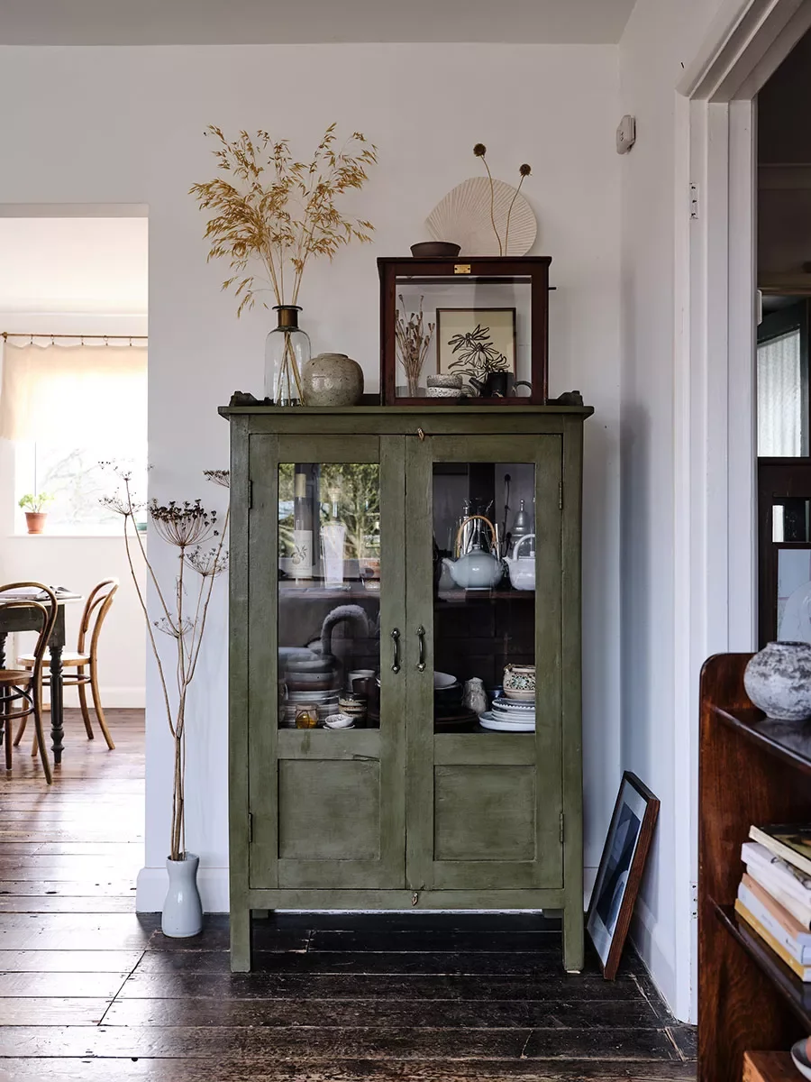 28 Charming Modern Cottage Kitchen Ideas That Bring Country Romance Home 16 Try a Vintage China Cabinet