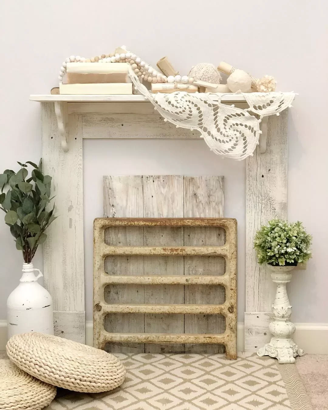 51 Creative Fireplace Mantel Decorating Ideas That Will Transform Your Living Space 5 Try a Vintage Doily