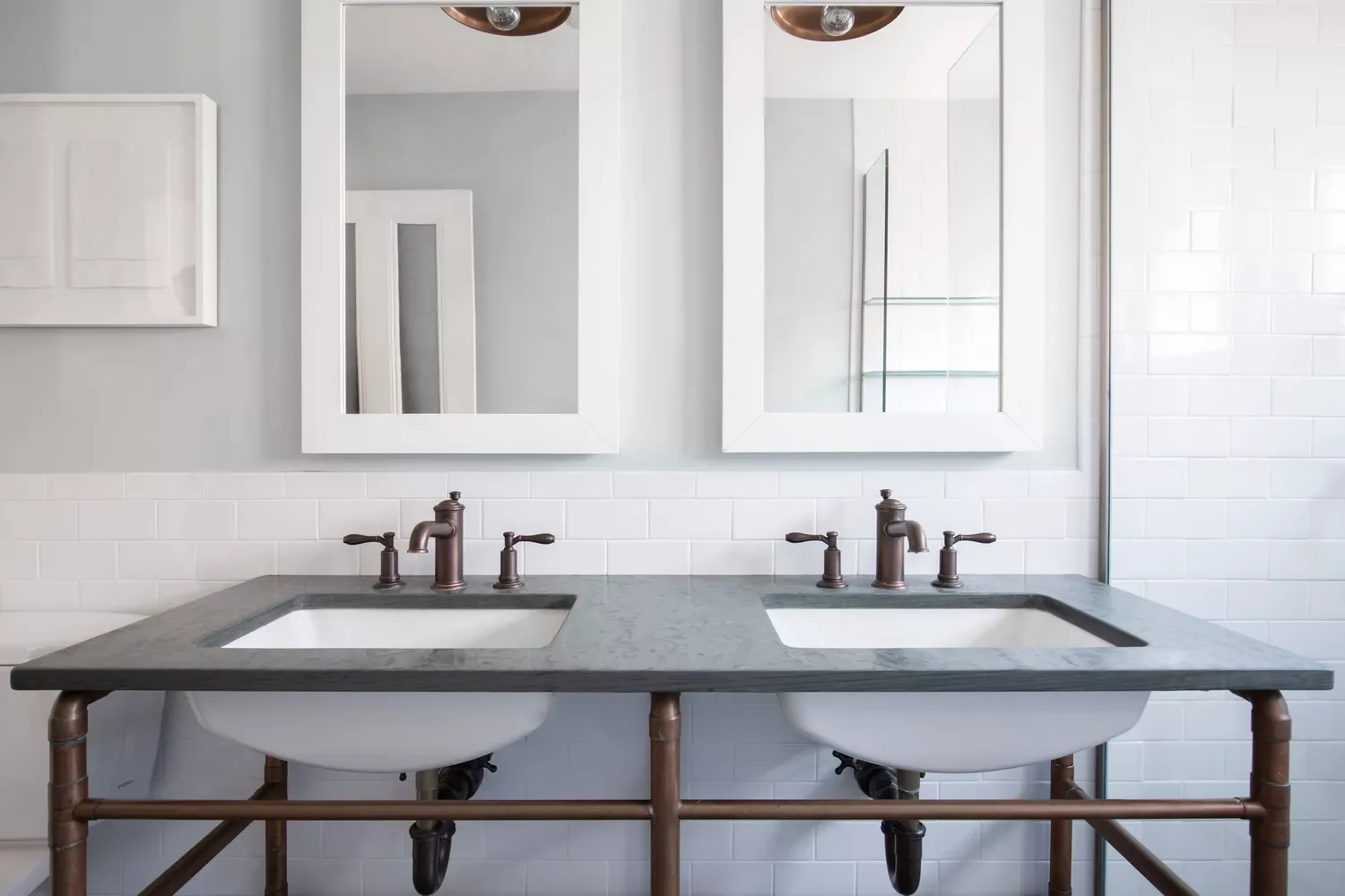 25 Stunning Double Vanity Ideas That Will Transform Your Bathroom 12 Try an Industrial Look