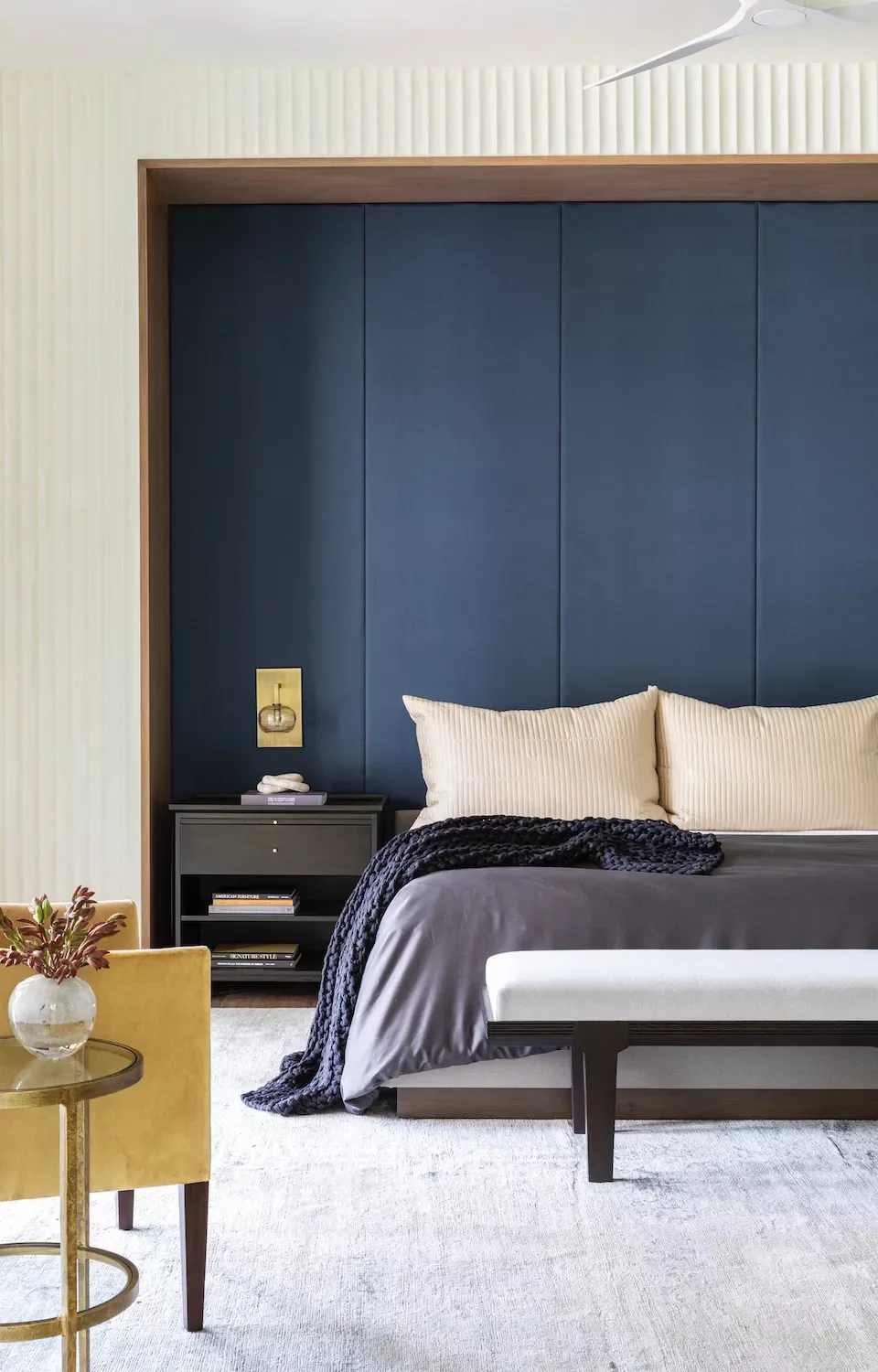 55 Stunning Blue Bedroom Ideas to Transform Your Space Into a Peaceful Haven 33 Try an Oversized Headboard