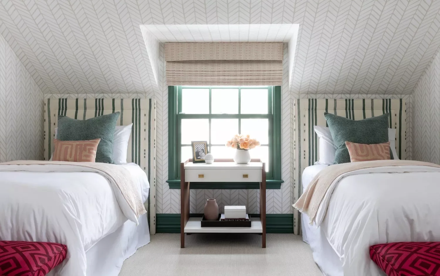 22 Smart Ways to Fit Two Beds in Your Small Bedroom 9 Tuck Beds Under the Eaves