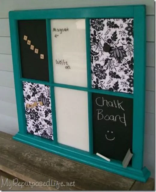 38 Vintage Window Frame Ideas That Transform Any Space 12 Turn It Into a Memo Board