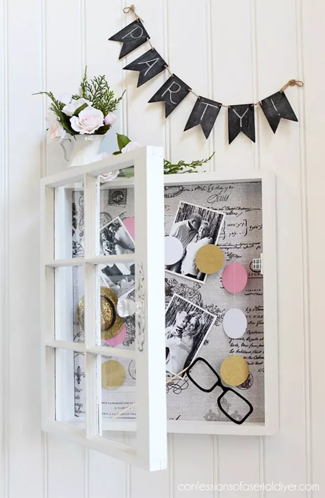 38 Vintage Window Frame Ideas That Transform Any Space 22 Turn It Into a Shadow Box