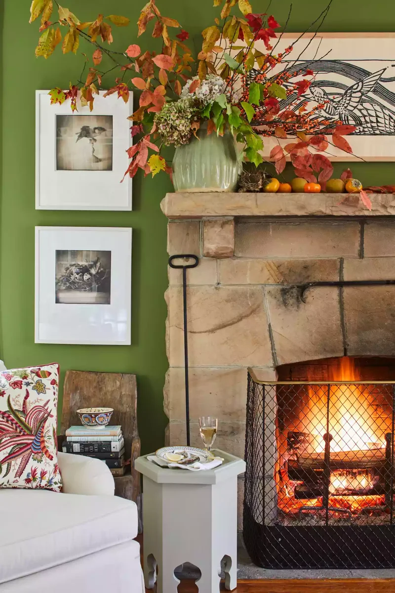 48 Fall Mantel Decorating Ideas For Seasonal Style 12 Turn Up The Heat