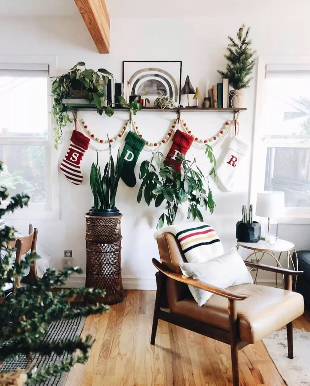 115 Stunning Christmas Decorating Ideas to Transform Your Home This Holiday Season Turn a Shelf Into a Mantel