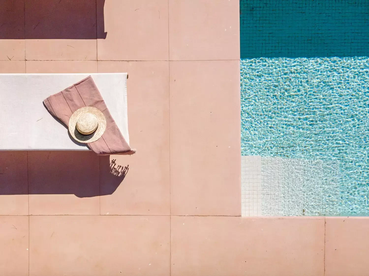 20 Stunning Pool Tile Ideas to Transform Your Swimming Area 12 Turquoise Pool Tile + Terracotta Patio