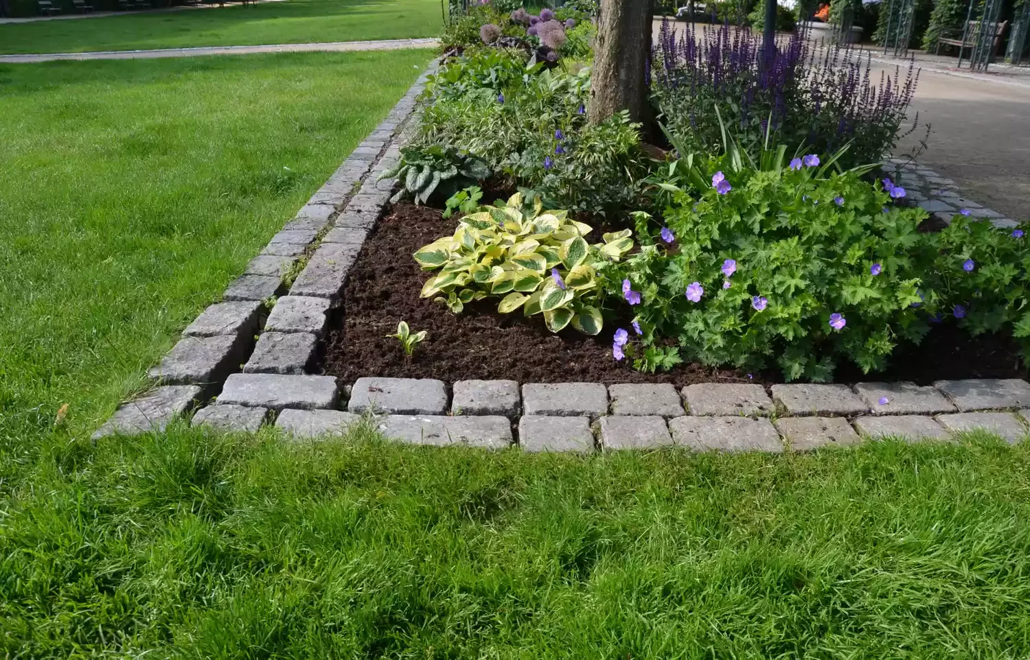30 Affordable and Creative Ways to Define Your Garden Boundaries Two Rows of Stone Border