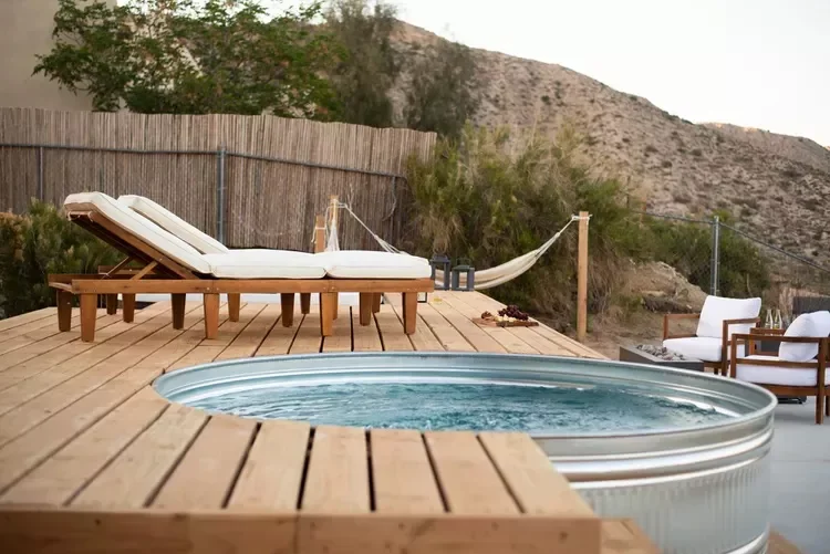 50 Semi-Inground Pool Designs That Transform Any Backyard Into Your Personal Paradise Two Spots to Lounge